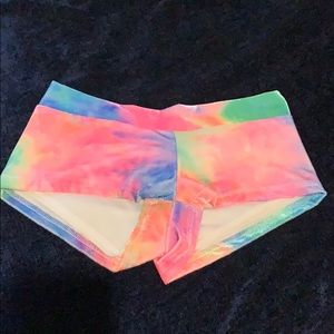 Rainbow Velvet Tie Dye iHeartRaves Booty Shorts